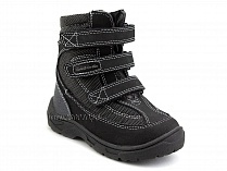 А43-038 Сурсил (Sursil-Ortho), ботинки детские ортопедические с высоким берцем, зимние, натуральный мех, кожа, текстиль, черный в Волгограде