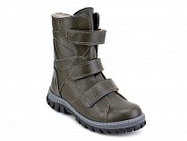 207з (31-40) Аквелла (Akwella), ботинки зимние ортопедические с высоким берцем, натуральная шерсть, кожа, тёмно-зелёный в Волгограде