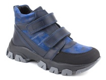 6-612145-2403 (26-30) Пиксель (Pixel), ботинки зимние детские профилактические, кожа, натуральный мех, синий в Волгограде