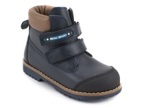505-MSС (23-25)  Минишуз (Minishoes), ботинки ортопедические профилактические, демисезонные неутепленные, кожа, темно-синий в Волгограде