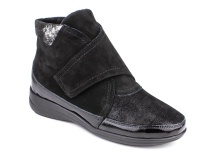 200233  Сурсил-Орто (Sursil-Ortho), ботинки для взрослых, черные, нубук, стрейч, кожа, полнота 7 в Волгограде