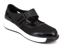 K231-R-GD-07-A (36-41) Кумфо (Kumfo) туфли для взрослых, текстиль, кожа, черный в Волгограде