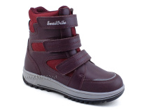 А45-132 Сурсил (Sursil-Ortho), ботинки подростковые зимние ортопедические с высоким берцем, натуральныя шерсть, кожа, бордовый в Волгограде