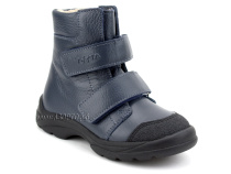 338-712 Тотто (Totto), ботинки детские утепленные ортопедические профилактические, кожа, синий в Волгограде