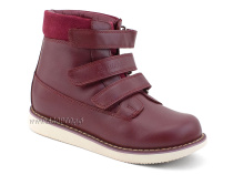 23-244 Сурсил (Sursil-Ortho), ботинки детские утепленные с высоким берцем, кожа, бордовый в Волгограде