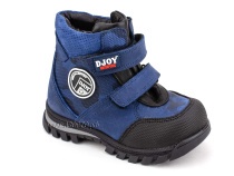 031-600-013-05-240 (21-25) Джойшуз (Djoyshoes) ботинки детские зимние ортопедические профилактические, натуральный мех, кожа, темно-синий, милитари в Волгограде