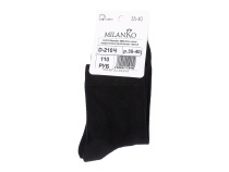 D-210Ч Миланко (MilanKo), носки подростковые однотонные, черный 