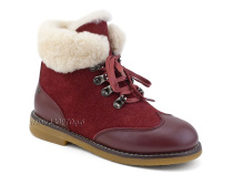 А44-071-3 Сурсил (Sursil-Ortho), ботинки детские ортопедические профилактичские, зимние, натуральный мех, замша, кожа, бордовый в Волгограде