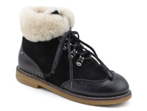 А44-071-2 Сурсил (Sursil-Ortho), ботинки детские ортопедические профилактичские, зимние, натуральный мех, замша, кожа, черный в Волгограде