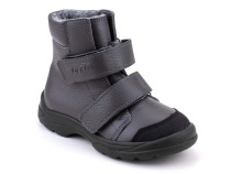 338-721 Тотто (Totto), ботинки детские утепленные ортопедические профилактические, кожа, серый. в Волгограде
