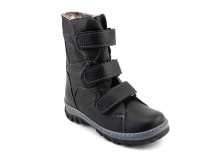 207ч (26-30) Аквелла (Akwella), ботинки зимние ортопедические с высоким берцем, натуральная шерсть, кожа, черный в Волгограде