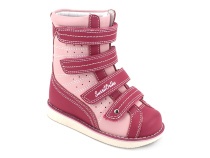 23-220 Сурсил-Орто (Sursil-Ortho), ботинки демисезонные детские ортопедические  с тутором, кожа, розовый в Волгограде